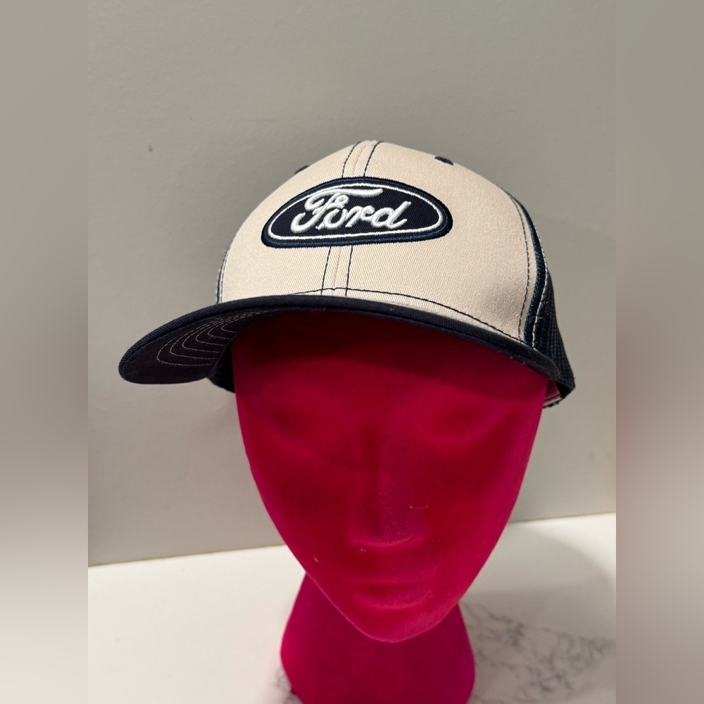 Ford Two-Tone Beige and Blue Snap Back Hat